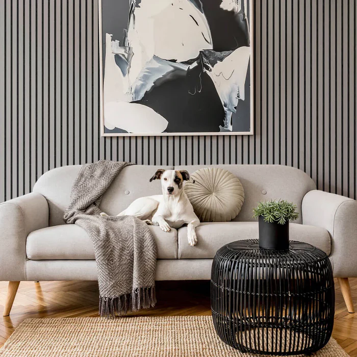 Flexible Wood Slat Wall Panel – Premium Acoustic Wall Decor for Living Room & Office (2.7m x 1.1m)